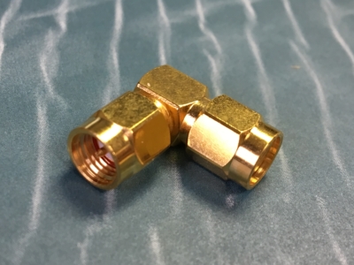 Adapter, 50 Ohm, Dc 12 Ghz, Sma Male Sma Male, Right Angle