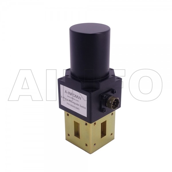 112wesmd Wr112 Rectangular Waveguide Spdt Latching Switch 7.05 10ghz E Plane With Three Rectangular Waveguide Interfaces