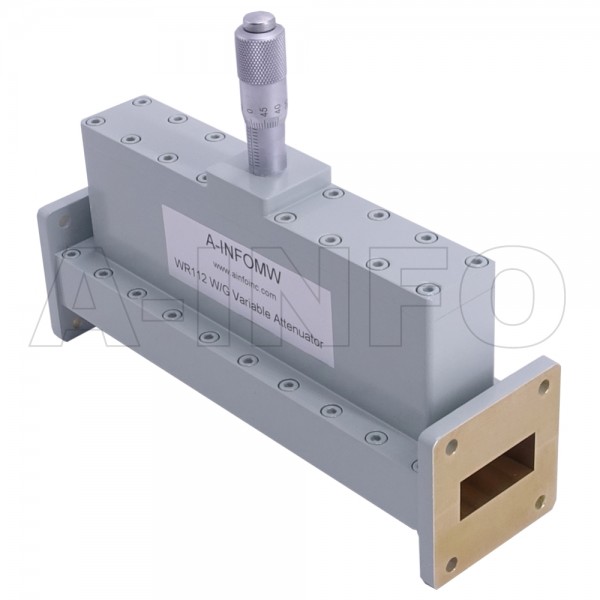 112wva 30 Wr112 Waveguide Variable Attenuator 7.05 10ghz With Two Rectangular Waveguide Interfaces