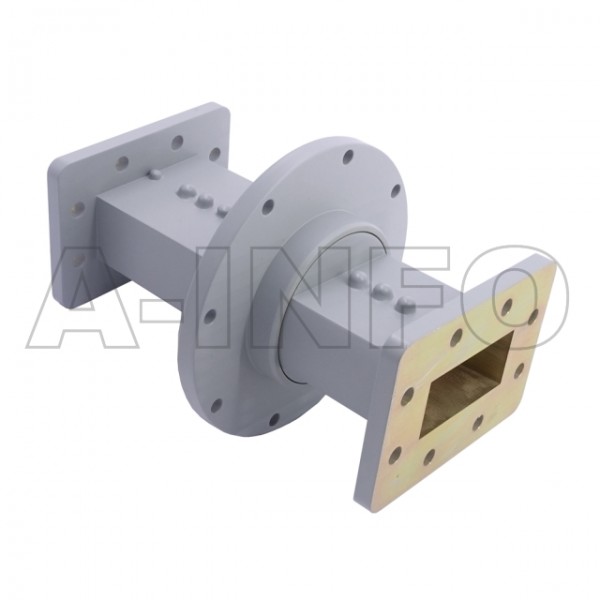 187wrji 06a Wr187 I Type Single Channel Waveguide Rotary Joint 4.4 4.6ghz With Two Rectangular Waveguide Interfaces
