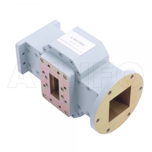 284womts72.14 02 Wr284 Waveguide Ortho Mode Transducer(omt) 2.6 3.95ghz 72.14mm(2.842inch) Square Waveguide Common Port