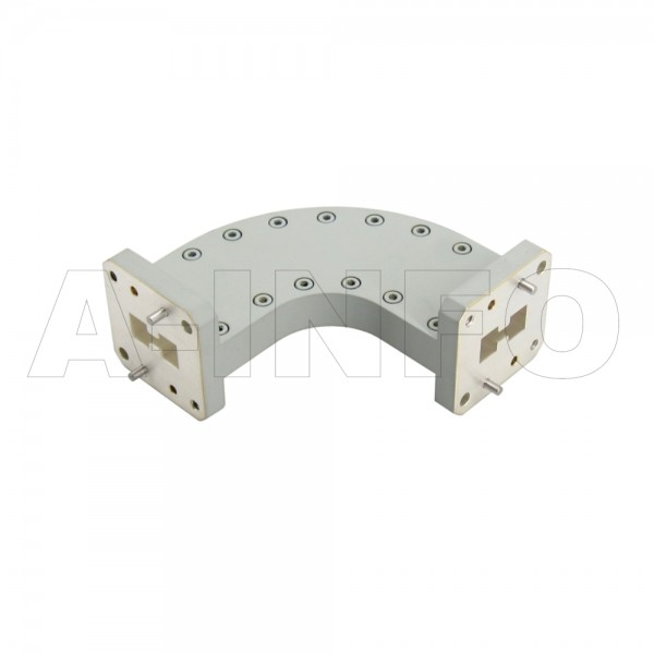 750drwhb 60 60 Cu Wrd750 Double Ridge Bend Waveguide H Plane 7.5 18ghz With Two Double Ridge Waveguide Interfaces