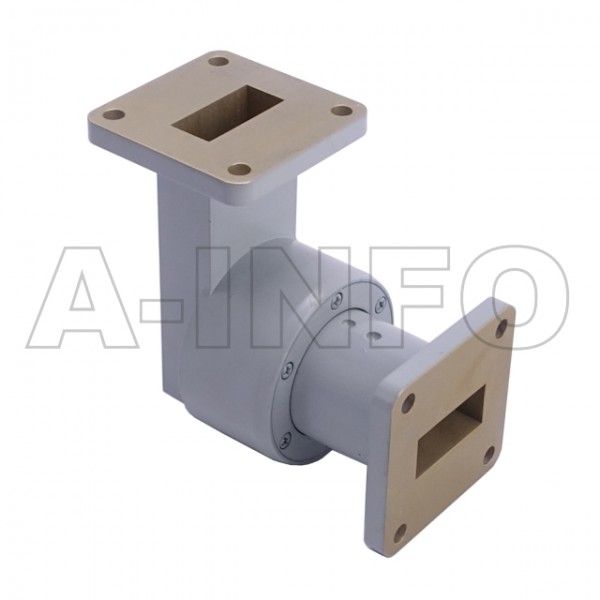 90wrjl 06a Wr90 L Type Single Channel Waveguide Rotary Joint 8.5 10ghz With Two Rectangular Waveguide Interfaces